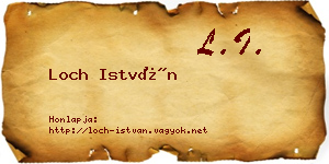 Loch István névjegykártya